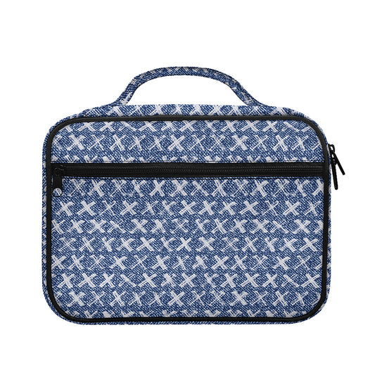 X Cross Denim Jeans Pattern Print Briefcase Bible Bag