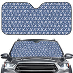 X Cross Denim Jeans Pattern Print Car Windshield Sun Shade