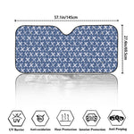 X Cross Denim Jeans Pattern Print Car Windshield Sun Shade