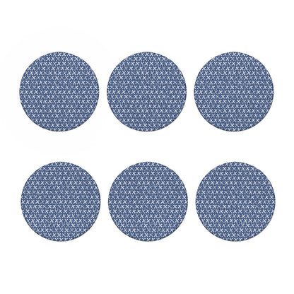 X Cross Denim Jeans Pattern Print Coaster Set
