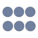 X Cross Denim Jeans Pattern Print Coaster Set