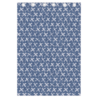 X Cross Denim Jeans Pattern Print Curtain