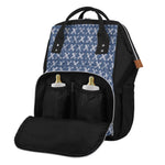 X Cross Denim Jeans Pattern Print Diaper Bag