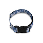 X Cross Denim Jeans Pattern Print Dog Collar