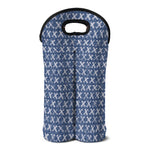 X Cross Denim Jeans Pattern Print Double Neoprene Wine Tote