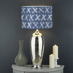 X Cross Denim Jeans Pattern Print Drum Lamp Shade