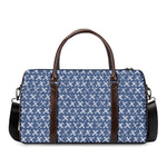 X Cross Denim Jeans Pattern Print Duffle Bag