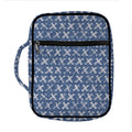 X Cross Denim Jeans Pattern Print Front Pocket Bible Bag