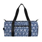 X Cross Denim Jeans Pattern Print Gym Bag