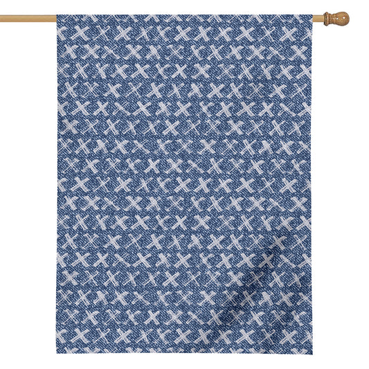 X Cross Denim Jeans Pattern Print House Flag