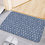 X Cross Denim Jeans Pattern Print Indoor Door Mat