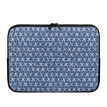 X Cross Denim Jeans Pattern Print Laptop Sleeve