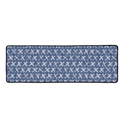 X Cross Denim Jeans Pattern Print Long Kitchen Mat