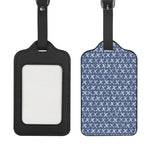 X Cross Denim Jeans Pattern Print Luggage Tag
