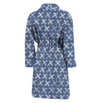 X Cross Denim Jeans Pattern Print Men's Bathrobe