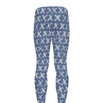 X Cross Denim Jeans Pattern Print Men's leggings