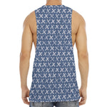 X Cross Denim Jeans Pattern Print Men's Muscle Tank Top