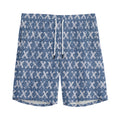 X Cross Denim Jeans Pattern Print Men's Athletic Shorts
