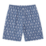 X Cross Denim Jeans Pattern Print Men's Swim Trunks