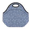 X Cross Denim Jeans Pattern Print Neoprene Lunch Bag