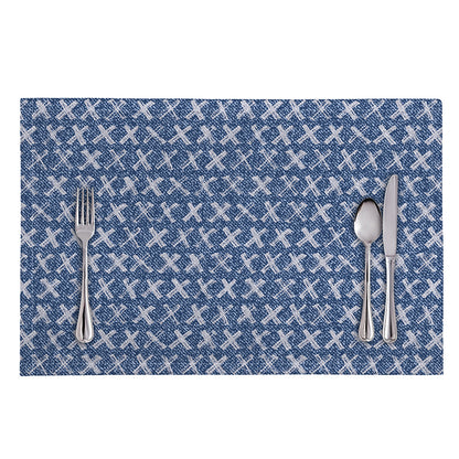 X Cross Denim Jeans Pattern Print Placemat