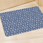 X Cross Denim Jeans Pattern Print Polyester Doormat