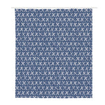 X Cross Denim Jeans Pattern Print Polyester Shower Curtain