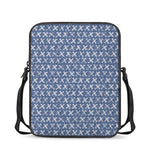 X Cross Denim Jeans Pattern Print Rectangular Crossbody Bag