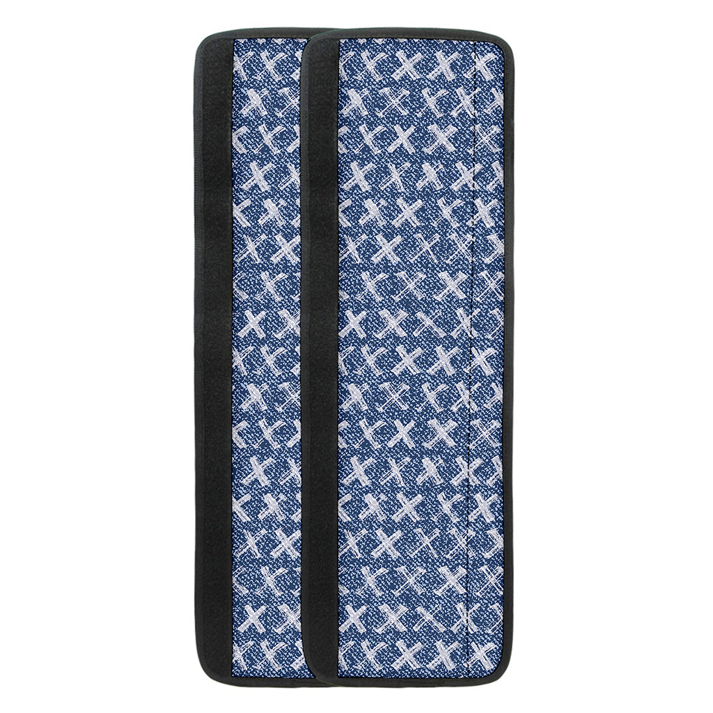 X Cross Denim Jeans Pattern Print Refrigerator Handle Covers