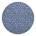 X Cross Denim Jeans Pattern Print Round Blanket
