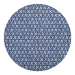 X Cross Denim Jeans Pattern Print Round Blanket