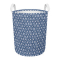 X Cross Denim Jeans Pattern Print Round Laundry Basket