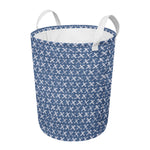 X Cross Denim Jeans Pattern Print Round Laundry Basket