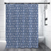 X Cross Denim Jeans Pattern Print Shower Curtain