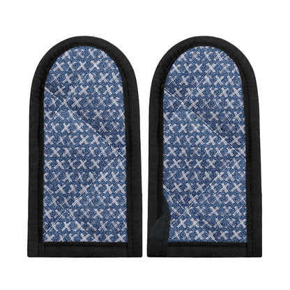X Cross Denim Jeans Pattern Print Skillet Handle Cover