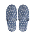 X Cross Denim Jeans Pattern Print Slippers