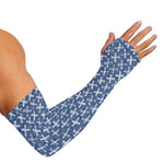 X Cross Denim Jeans Pattern Print Sun Protection Arm Sleeves