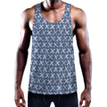 X Cross Denim Jeans Pattern Print Men's Workout Tank Top