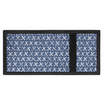 X Cross Denim Jeans Pattern Print Trifold Wallet