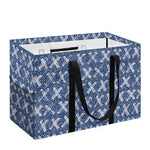 X Cross Denim Jeans Pattern Print Utility Tote Bag