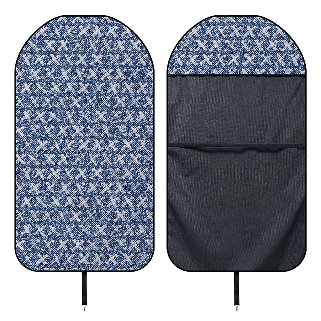 X Cross Denim Jeans Pattern Print Waterproof Car Seat Cover