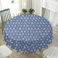 X Cross Denim Jeans Pattern Print Waterproof Round Tablecloth