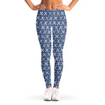 X Cross Denim Jeans Pattern Print Women's Leggings