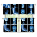 X-Ray Film Radiology Print 3 Piece Kitchen Curtains