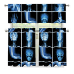 X-Ray Film Radiology Print 3 Piece Kitchen Curtains