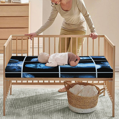 X-Ray Film Radiology Print Baby Crib Sheet