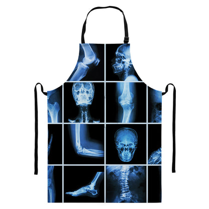 X-Ray Film Radiology Print Bib Apron With Pocket