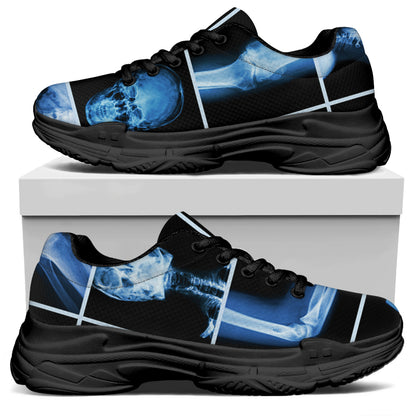 X-Ray Film Radiology Print Black Chunky Shoes