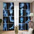 X-Ray Film Radiology Print Dimout Pencil Pleat Curtains