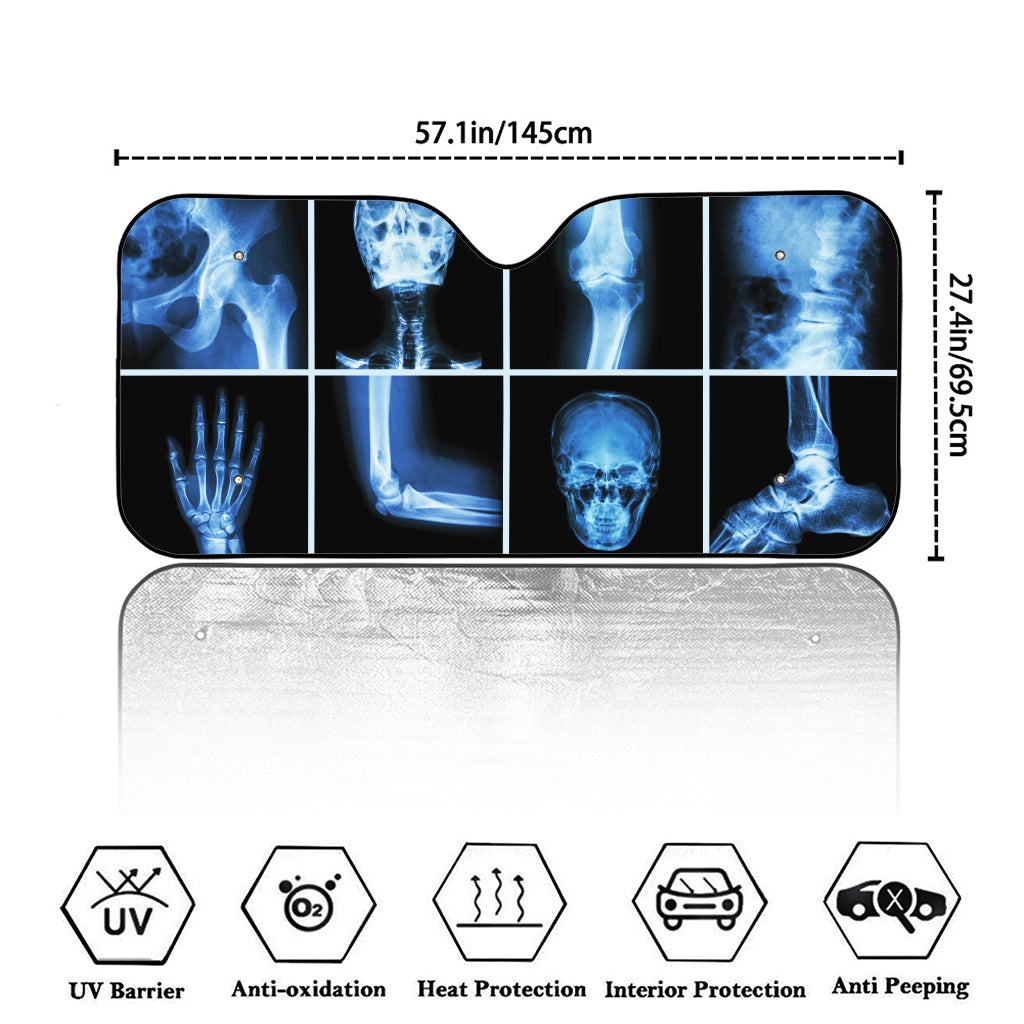 X-Ray Film Radiology Print Car Windshield Sun Shade